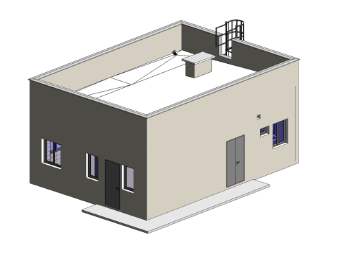 Proyecto BIM Arquitectónico. Edificio Laboratorio en Central de Ciclo Combinado – México