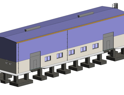 Proyecto BIM Arquitectónico. Nave Taller/Almacén en Central de Ciclo Combinado – México